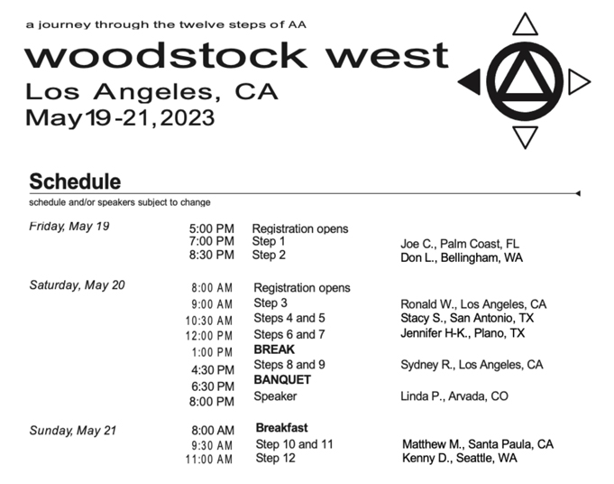Woodstock West 2023 schedule